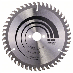 Tarcza pilarska Optiline Wood 160x20/16mm Z48 Bosch 2608640732