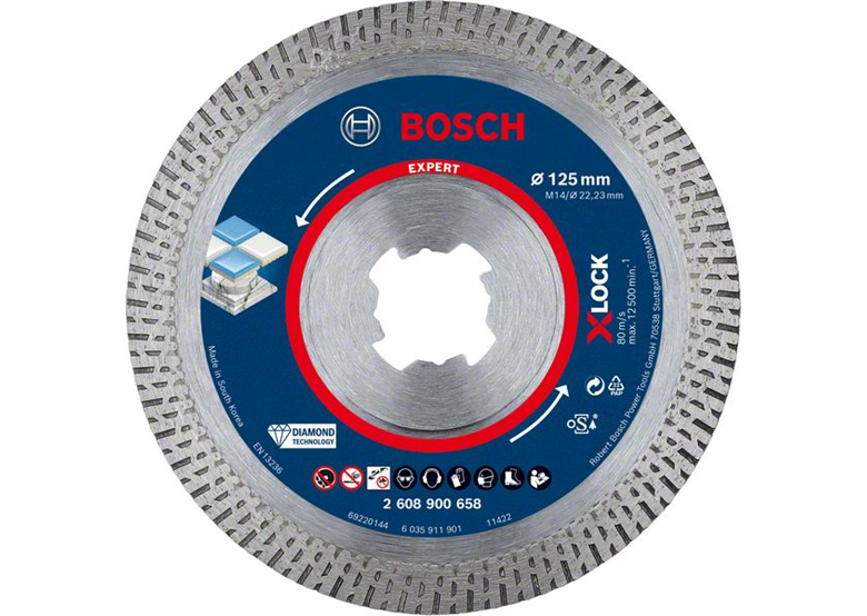 Diamentowa tarcza tnąca 125x22,23x1,4x10mm Bosch EXPERT HardCeramic X-LOCK