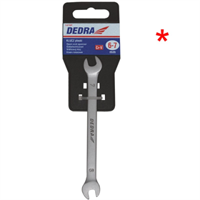 Klucz płaski CrV 30 x 32 mm z przywieszką Dedra 1483P