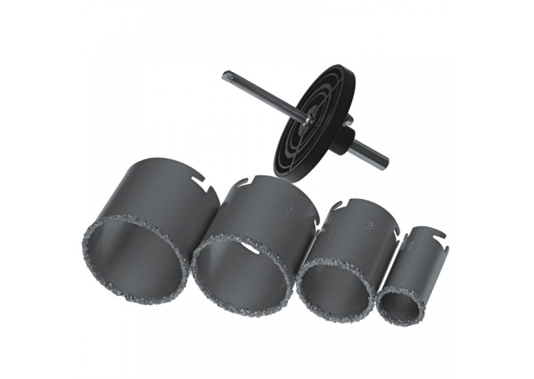 Wycinacz z nasypem węglika wolframu kpl, śr,33,53,67,73 mm Dedra DED1518