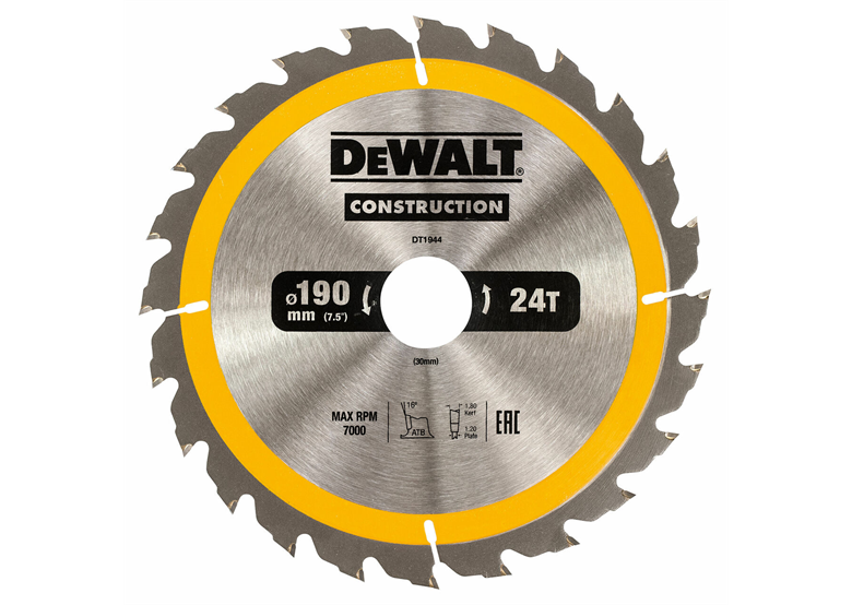 Tarcza pilarska 190x30mm 24T DeWalt DT1944-QZ