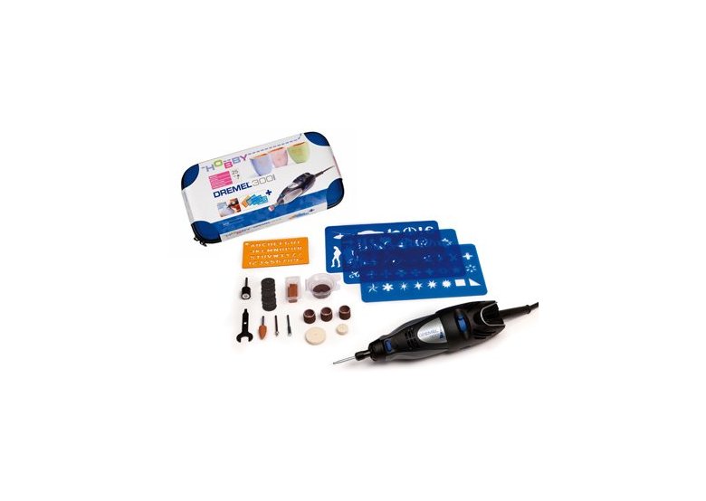 Dremel hobby 300series + 25 acc + 4 matryce + etui na zamek Dremel F0130300NM