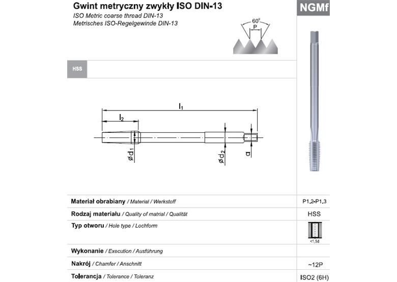 Gwintownik maszynowy do nakrętek Fanar 8723