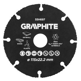 Tarcza tnąca 115x22.2mm Graphite 55H697