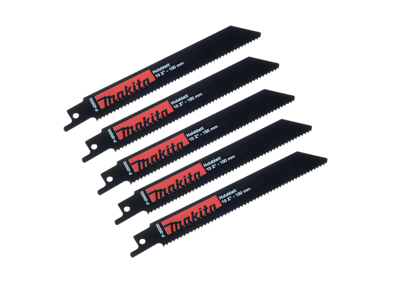 Brzeszczot do pił posuwowych ze stali szybkotnącej 150 mm, 10 zębów/cal, 5 sztuk Makita p-05000