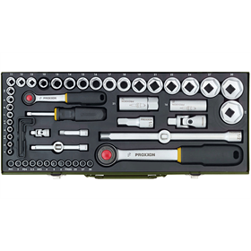 Klucze nasadowe 1/2",  1/4", zestaw 55 elementów Proxxon PR23040