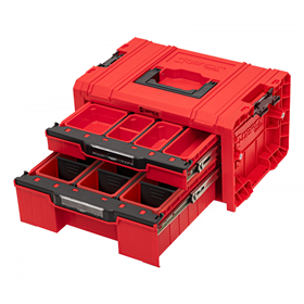 Skrzynka z szufladami Qbrick System PRO 2.0 DRAWER 2 TOOLBOX EXPERT RED Ultra HD Custom