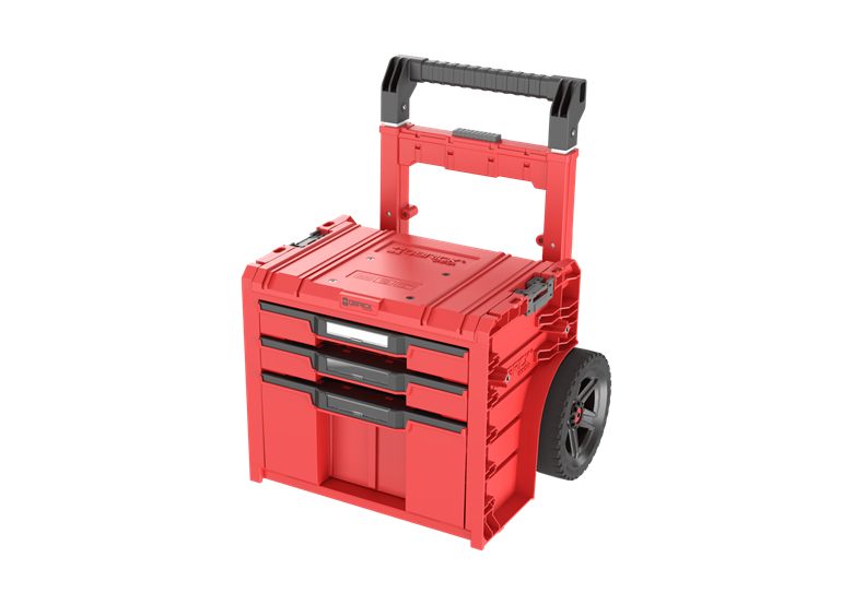 Skrzynia z szufladami Qbrick System PRO CART 2.0 PLUS DRAWER 3 RED Ultra HD Custom