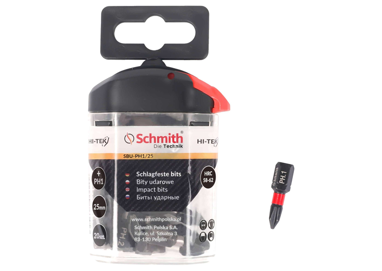 Bity udarowe PH2 25mm HI-TEK, 20szt. Schmith SBU-PH2/25
