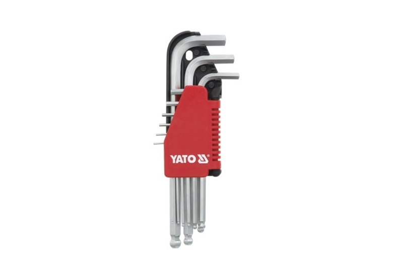 Klucze hex kulka 9 części 1,5-10 mm długie CRV Yato YT-0506