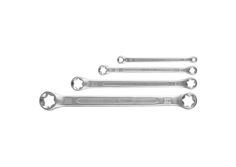 Klucze oczkowe Torx CR-V 4 części E6-E24 Yato YT-0530